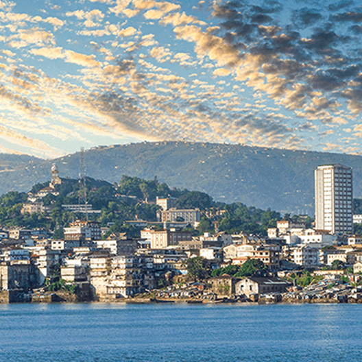 A city view in the Sierra Leone.