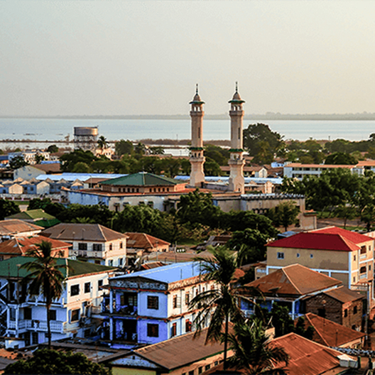 A city view in the Gambia.
