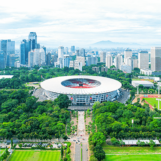 A city view in the Indonesia.