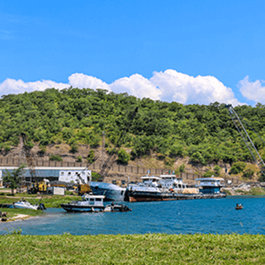 A port view in the Zambia.